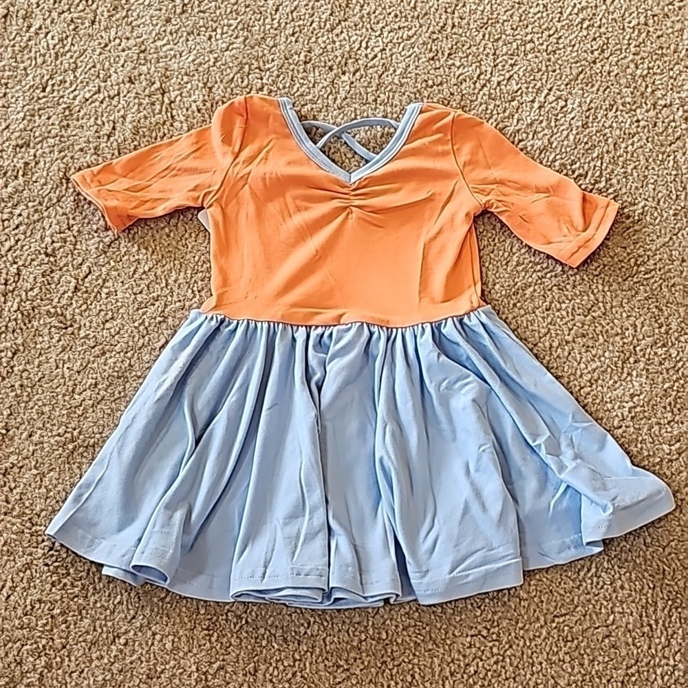 Dot Dot Smile Ballerina Dress Blue Coral 12-24 Months